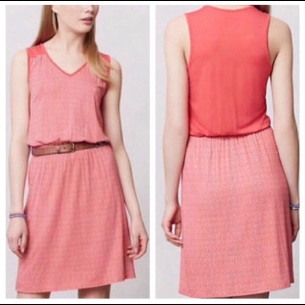 Anthro Deletta Geometric Print Summer Dress